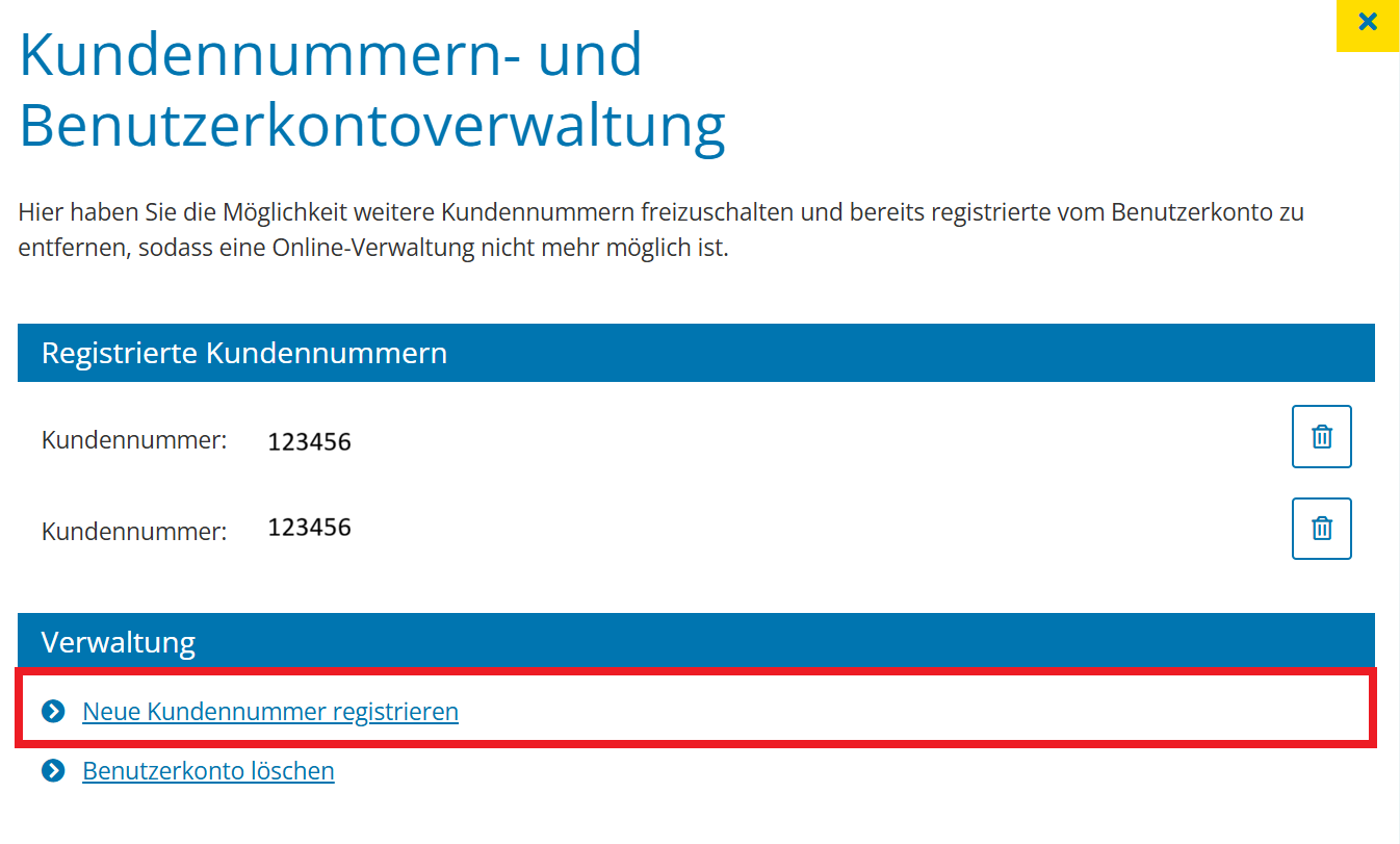 Kundenportal_Kundennummer_hinzufügen